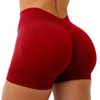 Gym Shorts Woman Seamless Yoga Shorts Fitness Training Yoga Clothing Butt Lifting Workout Short Leggings V Waist Sports Shorts - Matrix-studios.com