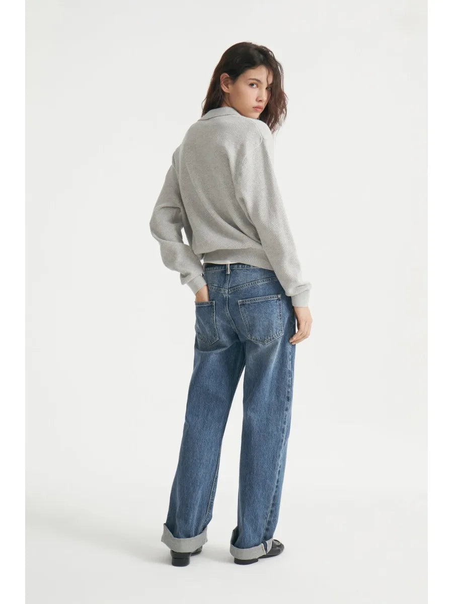 Hirsionsan Winter Thick Women Knitted Suits Soft 2 Pieces soft Female Sets Polo Neck Sweater & Wide Leg Pants Knitted Outfit - Matrix-studios.com