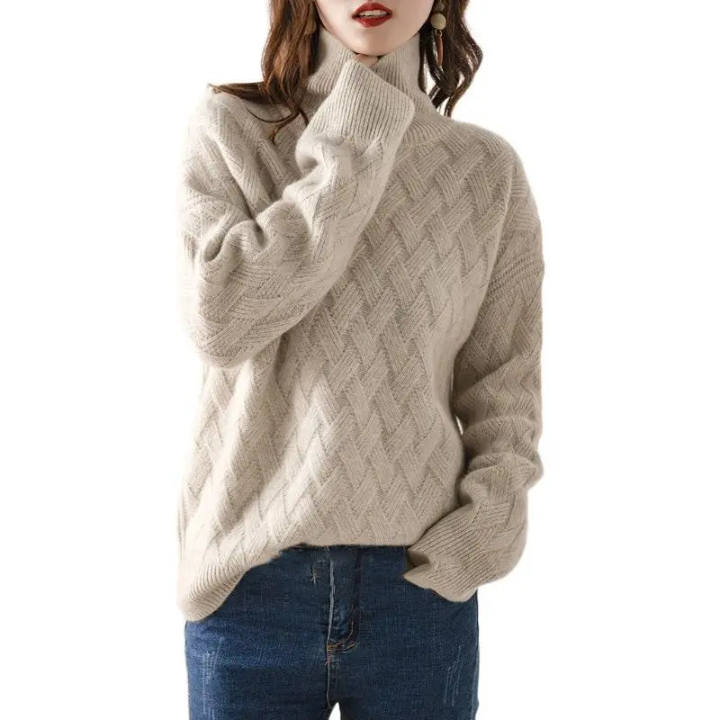 2024 New Women Loose Sweater Winter Casual Chic Cashmere Oversize Thick Sweater Pullovers Pullover Female Long Sleeve S-3XL - Matrix Studios