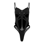 Y2K Black Bodysuit Women Hollow Out Sexy Sleeveless Tops Spaghetti Strap Streetwear Bodycon Jumpsuit Festival Aesthetic Clothes - Matrix-studios.com