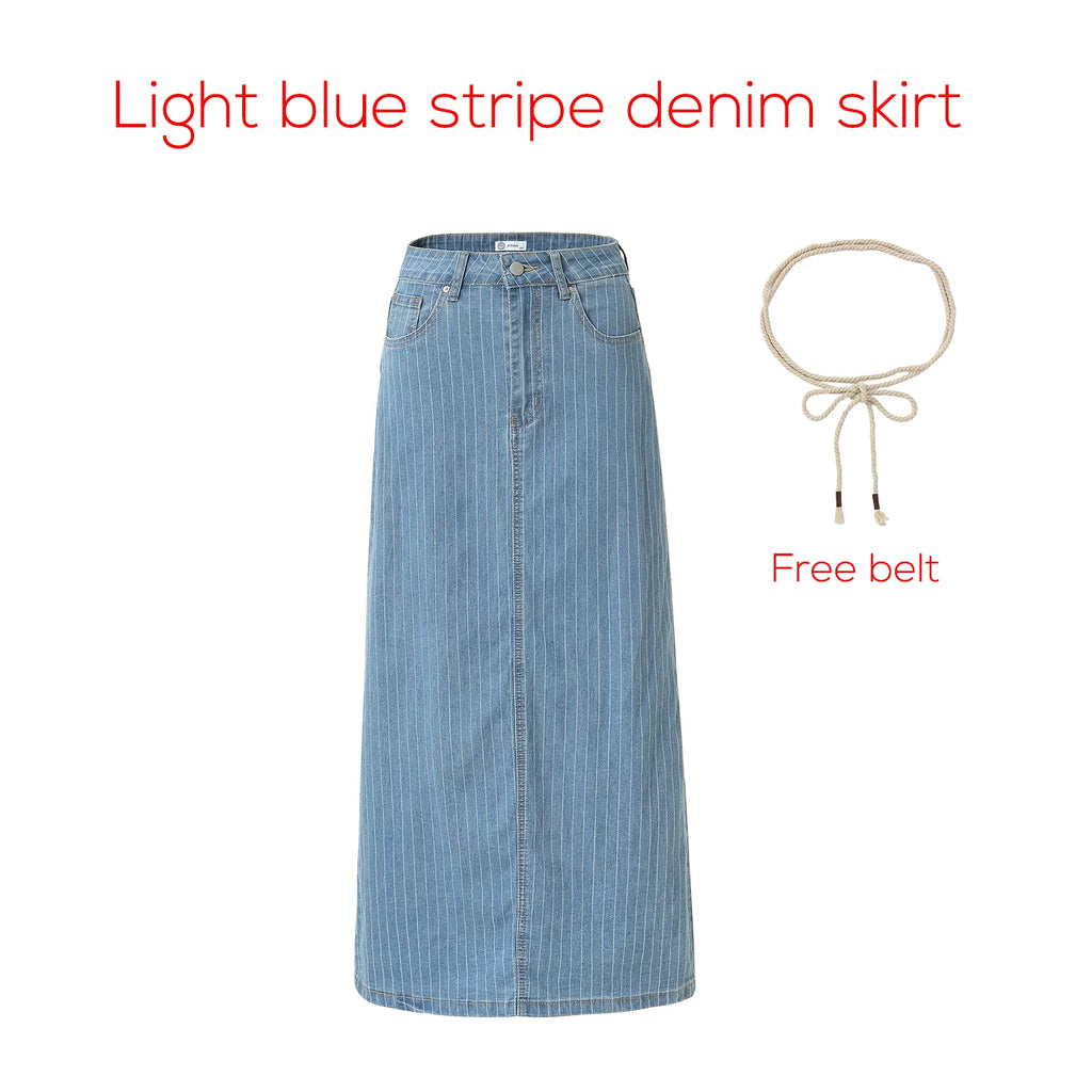 AP SS26 Women Cotton Denim Skirt Elegant - Matrix-studios.com