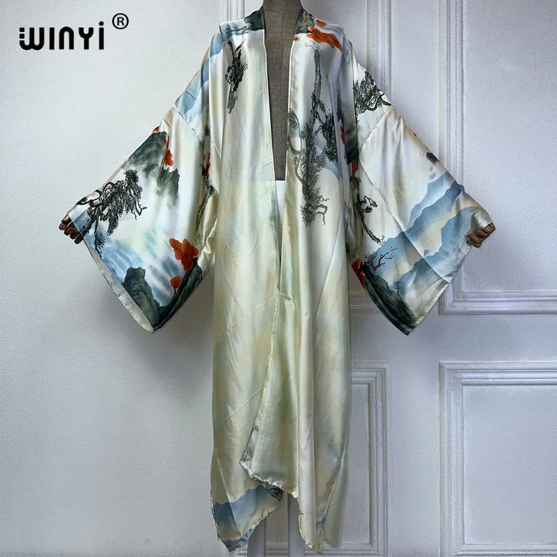 Europe WINYI new tunic bikini sweet lady pink boho Cardigan stitch Cocktail sexcy Boho Maxi Holiday Batwing Sleeve KIMONO mujer - Matrix Studios