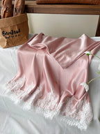Beiyingni French Elegant Satin Mermaid Skirt Women Spring Summer Lace Patchwork Pack Hip Long A-line Skirts Office Ladies Faldas - Matrix-studios.com