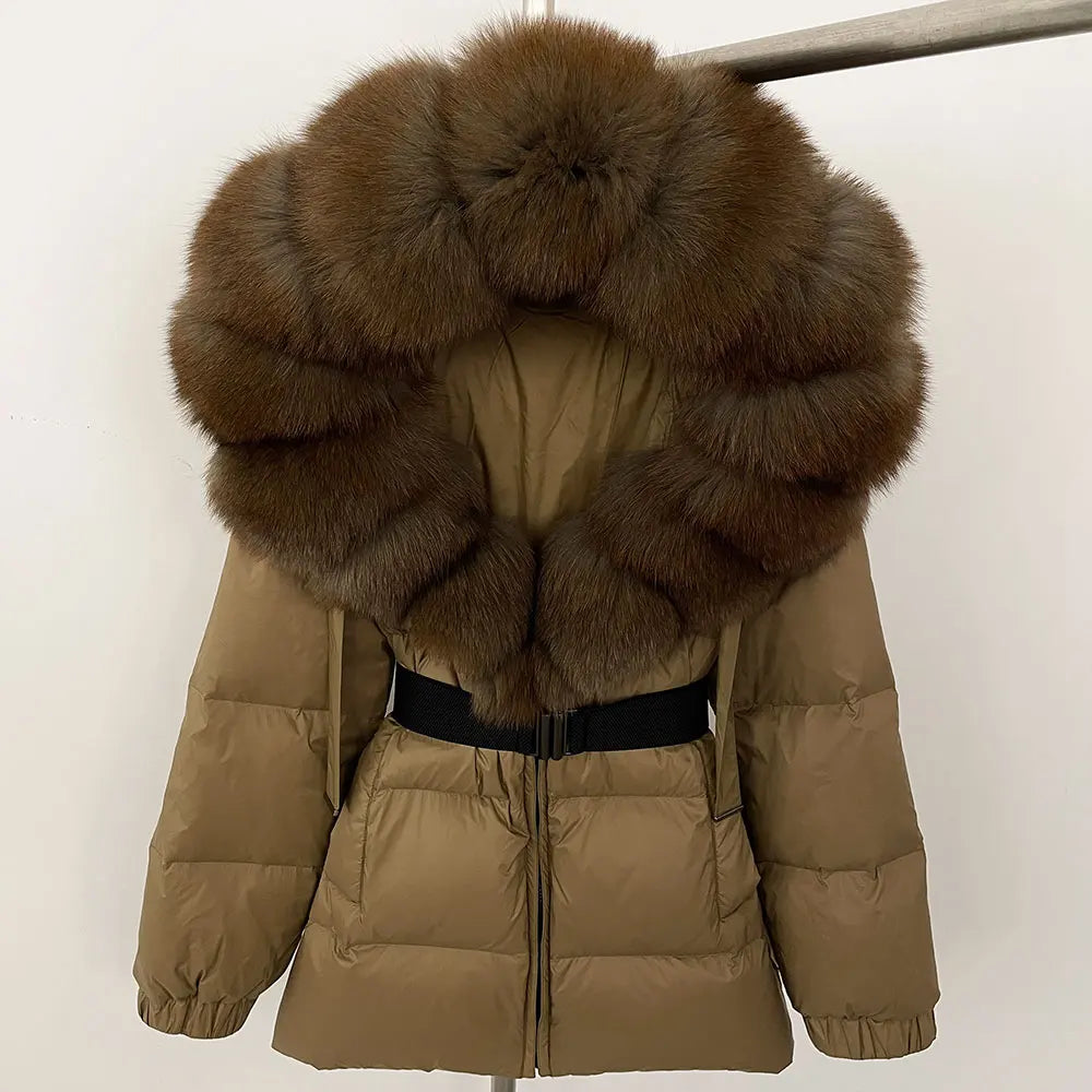 OFTBUY Winter Clothing Puffer Jacket Women Real Fox Fur Hooded Thick Warm 90% White Duck Down Coat Female Parkas Waterproof - Matrix Studios