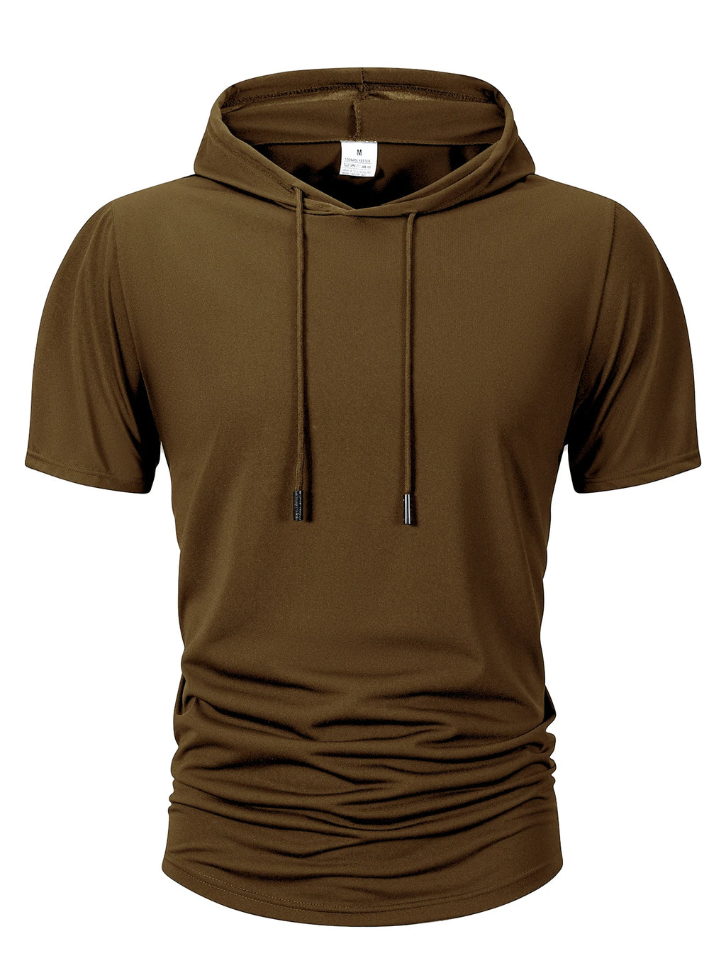 Summer Men's Hooded Sweatwear Casual Short Sleeve Loose T-shirt Solid Color Lightweight Hoodie Fitness Breathable Tops - Matrix Studios