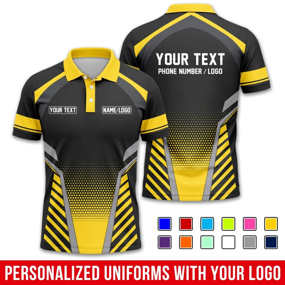 Fashion Men Women Stripe Graphic Polo Shirt For Men Custom Name Logo Text 3D Printed Polo Shirts Trend Button Up Sports Tops Tee - Matrix-studios.com