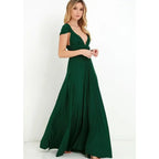 Fashion Multi-worn V-neck Vestidos De Fiesta Women Long Dress Sexy Strapped Lady Summer Maxi Dress - Matrix-studios.com