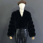 High Quality Fur Coat Women 100% Real Fox Fur Jacket Women's Fall/Winter Luxury Short Natural Fox Fur Coat Leather Jacket - Matrix Studios