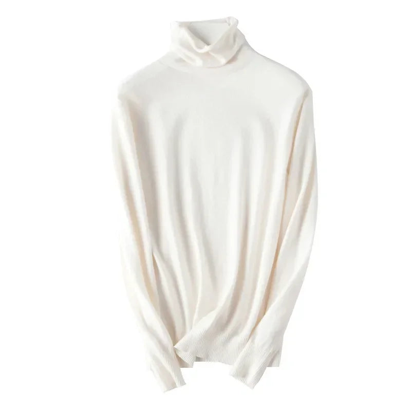 Autumn Winter Sweater Turtleneck Slim Fit Basic Pullovers 2025 Fashion Korean Knit Tops Bottoming Womens Sweater Stretch Jumpers - Matrix Studios
