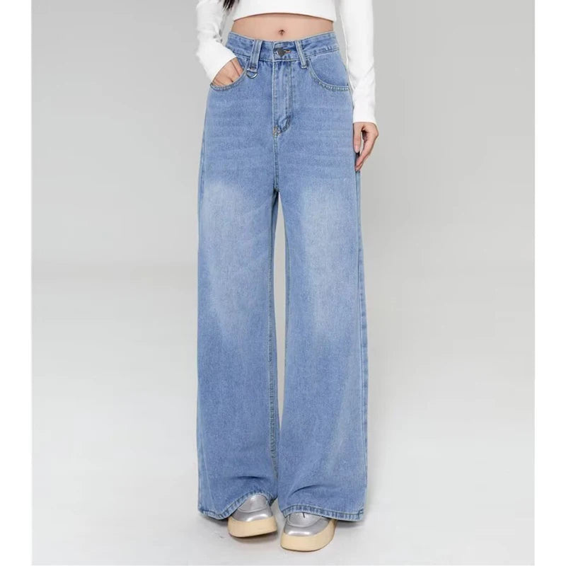 Summer Men Baggy Jeans Unisex Vintage American Style Straight Wide Leg Denim Pants Fashion Brand Hot Sale Casual Trousers - Matrix Studios