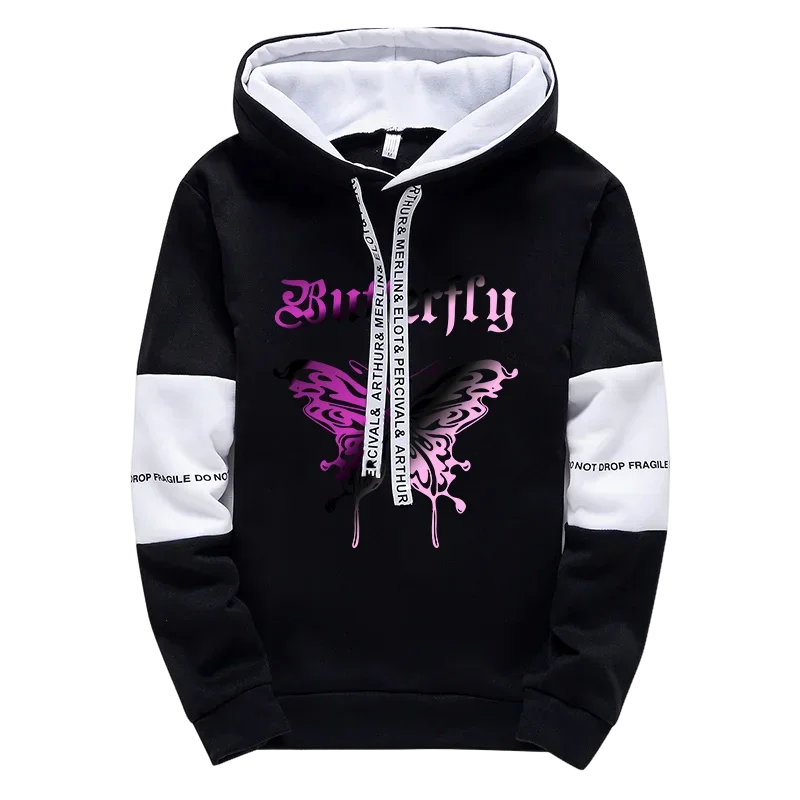 2026 Urban Fashion Loose Coat Letter Print Hoodie for Woman High Grade Y2K Korean Style Hooded Long Sleeve Sweatshirt - Matrix Studios