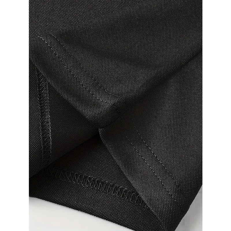 Casual Sports Simple Fashion Polo Collar Top Commuter Versatile Summer Letter Printed Short Sleeve Y2K American T-shirt - Matrix-studios.com