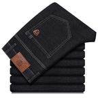 2026 New Style Business Men's Jeans Casual Straight Stretch Fashion Classic Blue Black Work Pant Denim Trousers Male Clothing - Matrix Studios