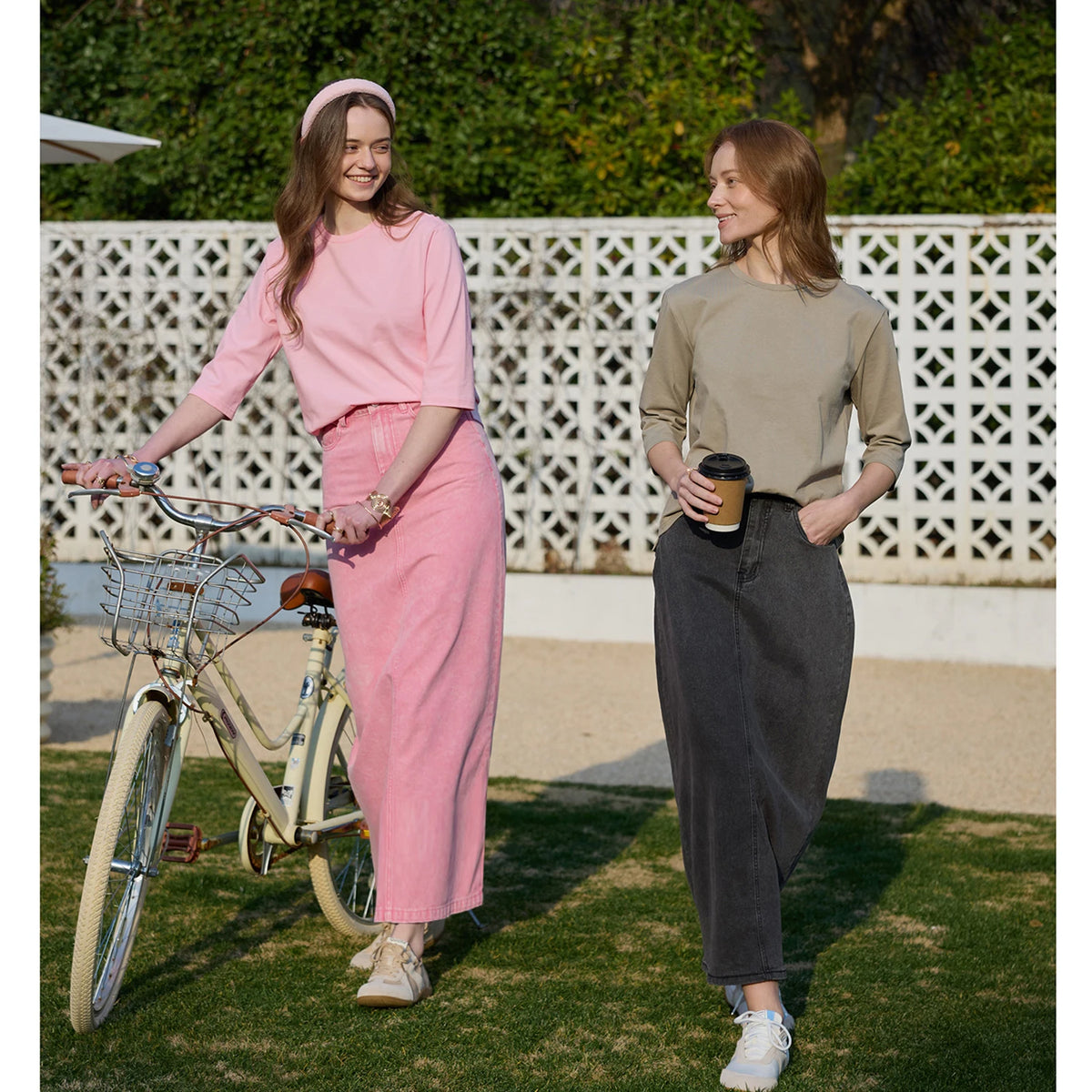 AP SS26 Women Cotton Denim Skirt Elegant - Matrix-studios.com