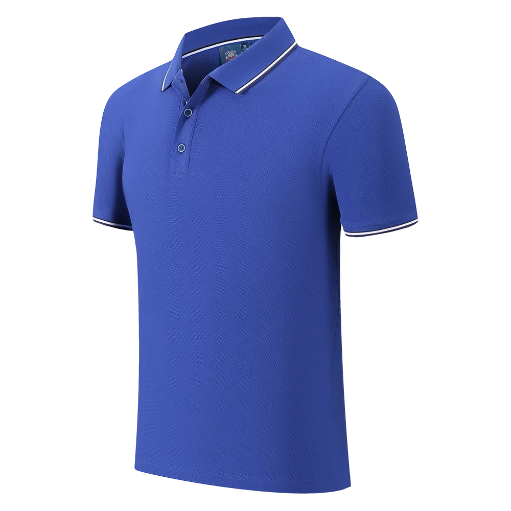 100% Cotton Quality Polo Logo Personalization Men Women Short Sleeve Shirts Striped Lapel Golf Tees Summer Top Shirt Custom - Matrix-studios.com