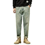 2025 Autumn and Winter New Loose and Versatile Harem Pants Retro Simple Fashion Solid Color Comfortable Versatile Jeans for Men - Matrix Studios