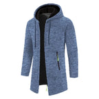New Mens Long Sleeve Hooded Sweater for Men Zipper Sweatshirts Oversize Streetwear Warm Solid Color Autumn Jacket Hoodie Men - Matrix Studios