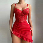 New Transparent Bra And Thong Underwear Set Women's Lingerie Night Dress Delicate Nightgown With Panties Steel Ring Push Up Bras - Matrix-studios.com