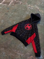 American Spider Pattern Embroidery Zip Up Hoodie Y2K Mens Womens Gothic Harajuku Jacket Fashion Hoodie Sweatshirt Casual Clothes