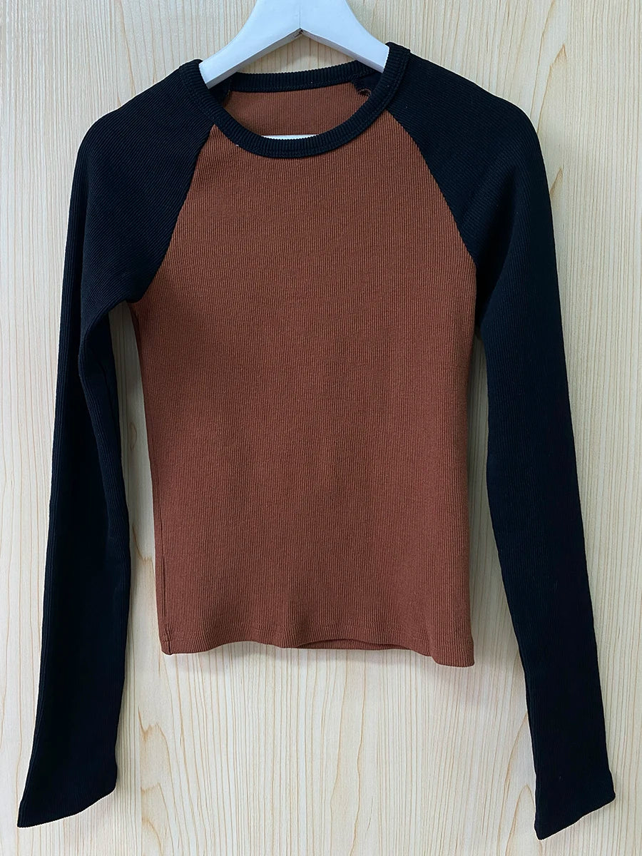 Pink Striped Slim Long Sleeve Tees Women Spring Casual Cotton O-neck Tshirt New Tops Clothes Sweet Cute  Vintage T-shirts Y2K - Matrix-studios.com