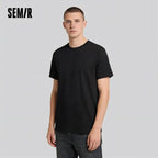 Semir Short Sleeve Men T-Shirt Cotton 2026 Summer New Man Clothing Thin And Versatile T Shirt Couples Solid Color Tops - Matrix Studios
