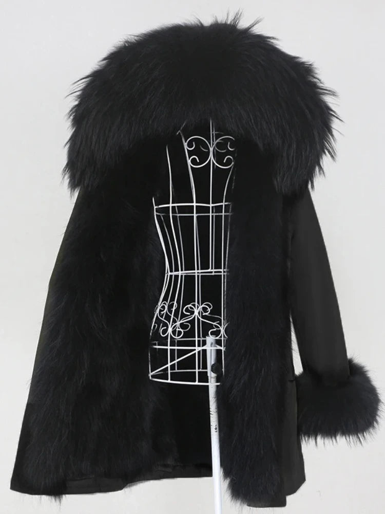 OFTBUY Winter Jacket Women Long Parka Real Fox Fur Coat Natural Raccoon Fur Collar Hood Thick Warm Streetwear Parkas New - Matrix Studios
