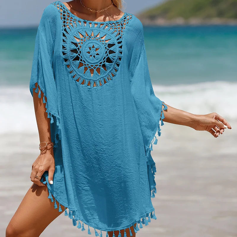 CROCHET BIKINI-Women's Sexy Swimsuit Cover Up Dress Summer Bathing Suit Beachwear Shirt Cover-ups for Women - Matrix Studios
