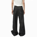IEFB Men's Straight Denim Pants New Cleanfit Solid Color Korean Version Wide Leg Versatile Casual Jeans Trend New Autumn  9C1519 - Matrix Studios