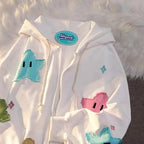 Y2K Oversized Coat Men's Personality Print Women's Hoodie Fashion Punk Harajuku Couple Zip Up Hoodie Tops Kawaii Clothes - Matrix Studios
