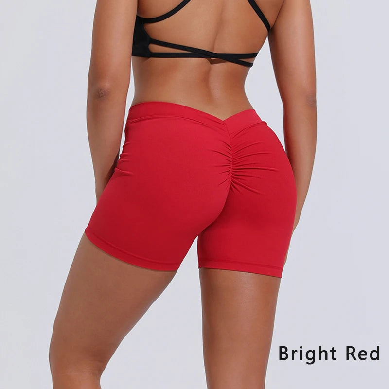 DIAS FIT JOY V-Back Shorts High Waisted Hip Lifting Yoga Shorts Women's Nylon Tight Fitting Shorts Training Sports Fitness Pants - Matrix Studios