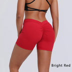DIAS FIT JOY V-Back Shorts High Waisted Hip Lifting Yoga Shorts Women's Nylon Tight Fitting Shorts Training Sports Fitness Pants - Matrix Studios
