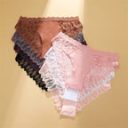 FINETOO 3Pcs Lace Hollow Out Underwear for Women Sexy Low-Waist Floral Briefs Female Invisible Breathable Lingerie Soft Intimate - Matrix Studios