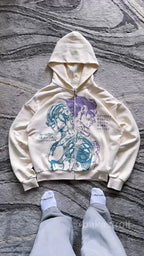 Y2k Stands Hiphop Jojo Bizarre Adventure Hoodies Harajuku Oversized Mens Womens Zipper Hoodie Hip Hop Couple Street Sweatshirt - Matrix Studios