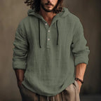 2024 New Men's Casual Blouse Cotton Linen Shirt Loose Tops Long Sleeve Tee Shirt Spring Autumn Casual Men's Shirts - Matrix Studios