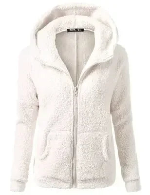 Autumn Winter Warm Jacket Women Hoodie Hooded 2025 Casual Female Hoodies Sweatershirt Zipper Coat Solid Soft Fleece Women Coat - Matrix Studios