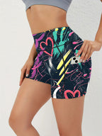 High-Waist Fitness Yoga Shorts Women's Sportswear Butt-Lifting High-Elasticity Moisture-Wicking Breathable for Gym Yoga - Matrix Studios