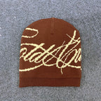 Warm Jacquard Letter Knitted Woolen Hat for Men And Women Autumn Winter Street Leisure Fashion Hat