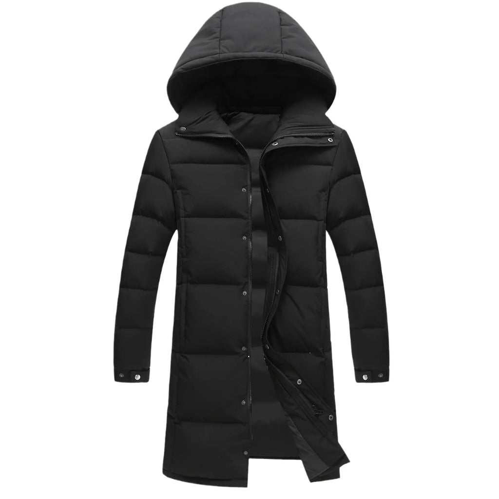 New Winter Duck Down Coats Men Hooded Long Puffer Jackets Unisex Casual Parkas Quality Couples Outdoor Windproof Warm Jackets 3X - Matrix Studios