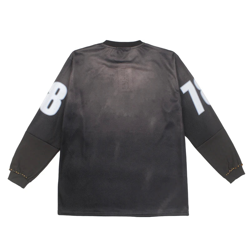 Y2K Racing 78 Number Print Mesh Motorcycle Satoshi Nakamoto Long Sleeve Jersey T Shirt Men Women Breathable Cotton Streetwear - Matrix-studios.com