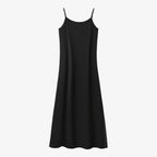 AS SS26 Luxe elegance slip satin dress + knitted top woman clothing set adjustable maxi floor length - Matrix-studios.com