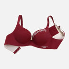 Simplicity Letters Printed Bra Sexy Deep V Thin Women's Lingerie Seamless Cup Surface Bralette No steel rings gather Brassiere 2027 - Matrix Studios