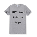 EU size 100% pure cotton custom T-shirt front and back team school uniform store logo text photo for men's personalized high-end - Matrix Studios