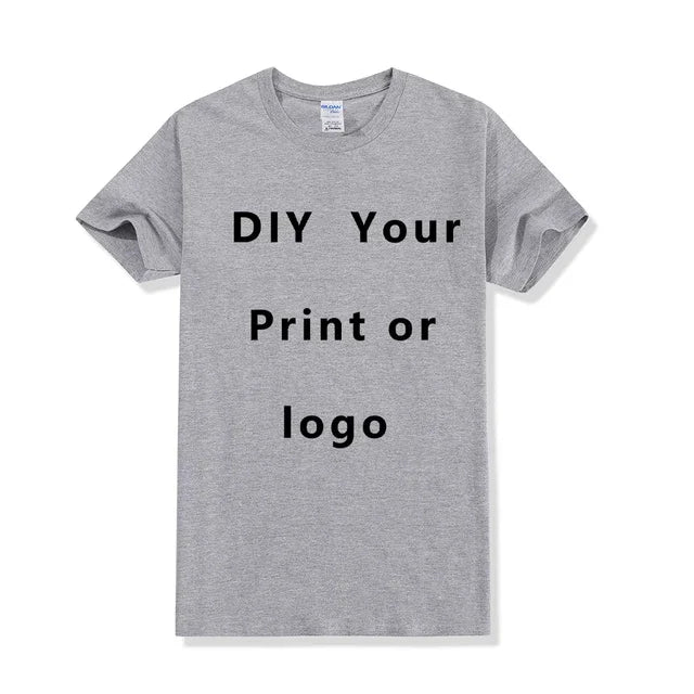EU size 100% pure cotton custom T-shirt front and back team school uniform store logo text photo for men's personalized high-end - Matrix Studios