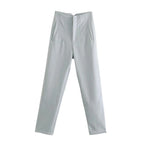 Koekop Office outfits Pencil Trousers Black Pink White Ladies Pants Fashion Office Wear High waist Pants for Women Formal Pants - Matrix-studios.com