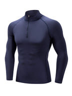 Men's Outdoor Sports Long Sleeve T-shirt Leisure Speed Dry Cycling Fitness Long Sleeve Breathable Elastic Sports Clothing Tops - Matrix Studios