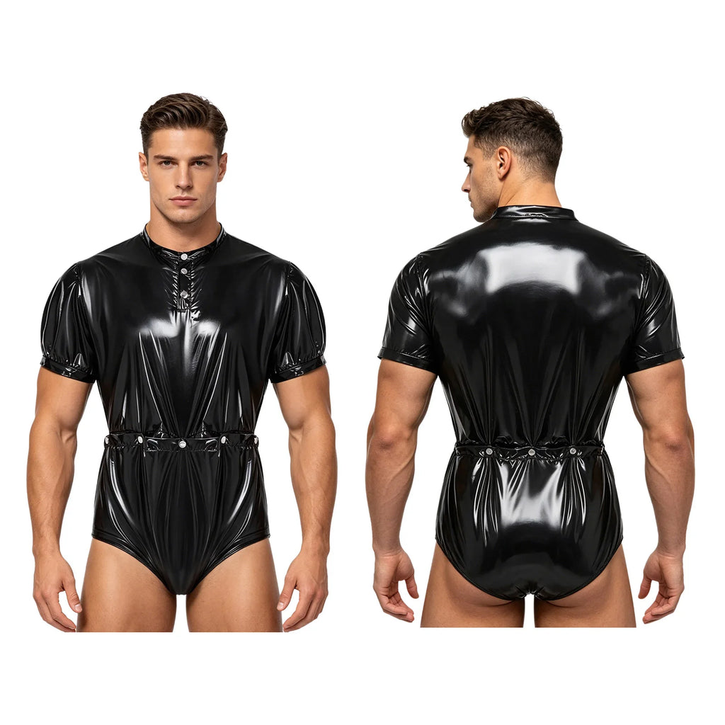 Men Women Waterproof Glossy Bodysuit Leak-proof Washable Diaper Cover Elderly Bedridden Special Needs Adaptive Jumpsuit Swimwear - Matrix Studios