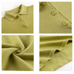 Hirsionsan Winter Thick Women Knitted Suits Soft 2 Pieces soft Female Sets Polo Neck Sweater & Wide Leg Pants Knitted Outfit - Matrix-studios.com