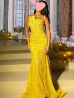 Customized High Quality Evening Dresses Elegant Vintage Sweet Sexy Pink Mermaid Beads Lace Formal Occasion Long Dress Sparkle - Matrix-studios.com
