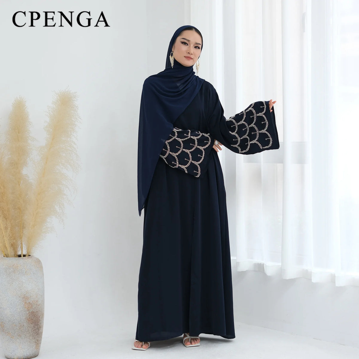 2025 Middle Eastern Islam Outfit for Muslim Women Luxury Dubai Modest Abaya Dress Eid Arabic Cardigan Plain Turkey Kaftan Robe - Matrix-studios.com
