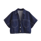 Nlzgmsj  Summer Women's Casual Sets Fashion Mini Skirt Shorts Sets Denim Short Shirt Top Sets For Women Street Women Outfit - Matrix-studios.com